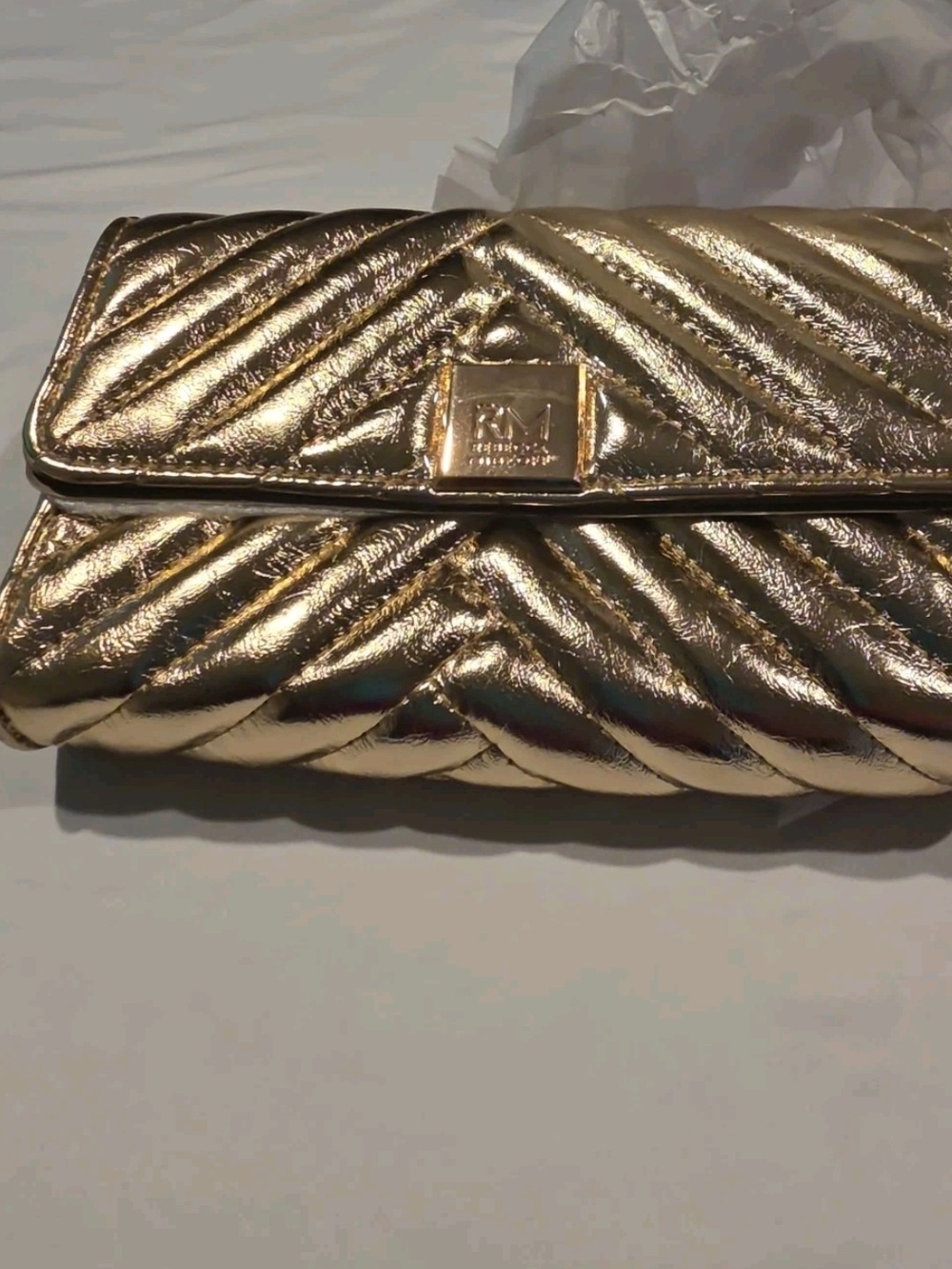 Rebecca Minkoff Metallic Gold Quilted Crossbody - Picture 4 of 7